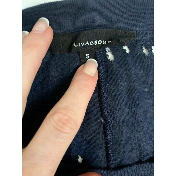 olivaceous Linen Holed Short sleeve t shirt top - Picture 6 of 6